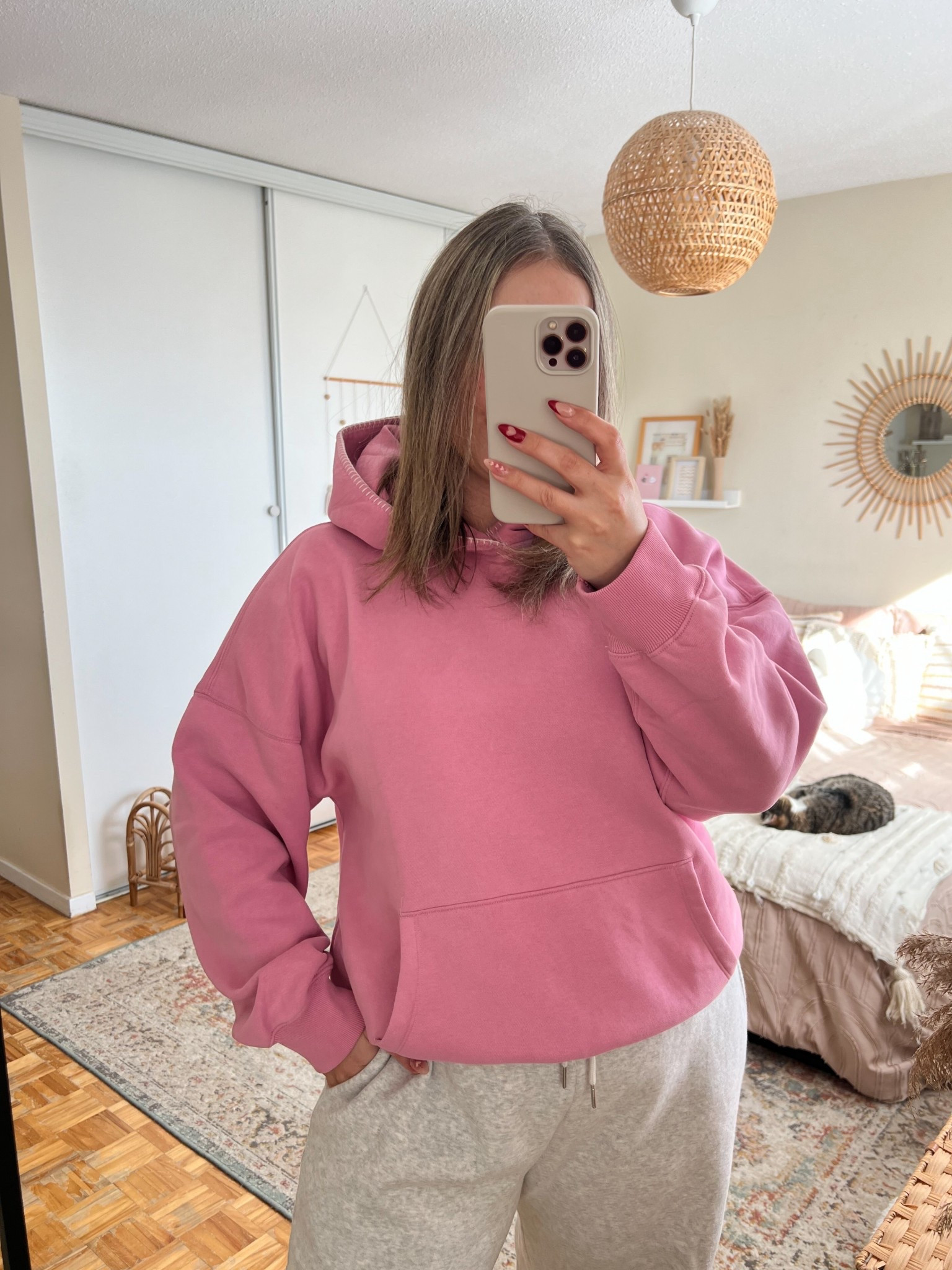 Love this pink hoodie spring! Code AF20 for extra 20% off in app (links will open the app if you have it). Hoodie runs small, sized up to XL for an oversized fit. Wearing my usual L in the sweatpants. Comfy outfits, everyday style 

#LTKSaleAlert #LTKSeasonal #LTKMidsize