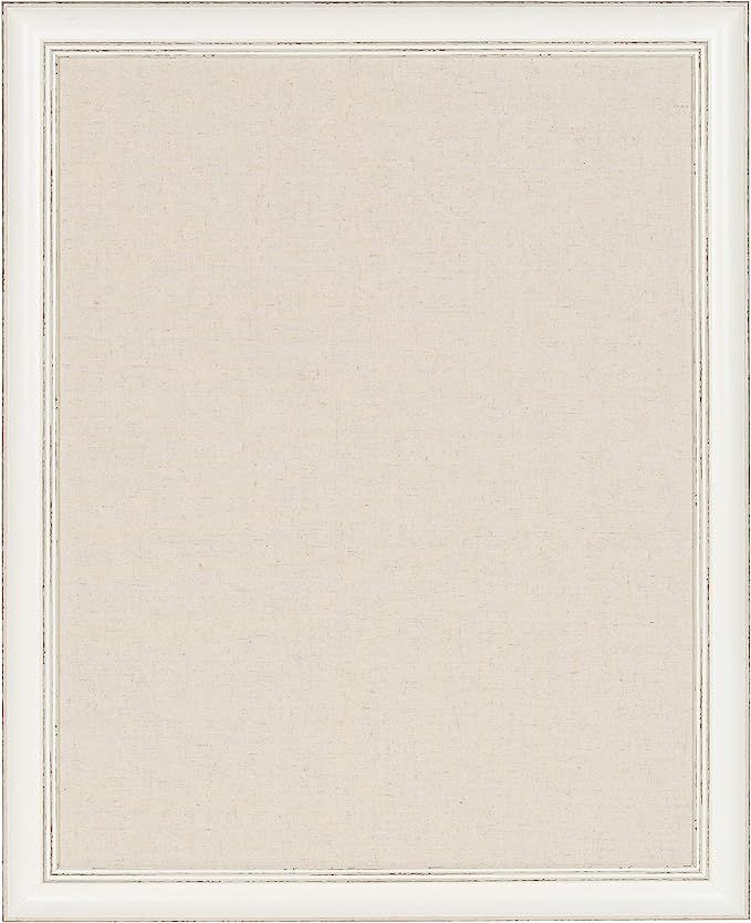 DesignOvation Macon Framed Linen Fabric Pinboard, 23x29, Soft White | Amazon (US)