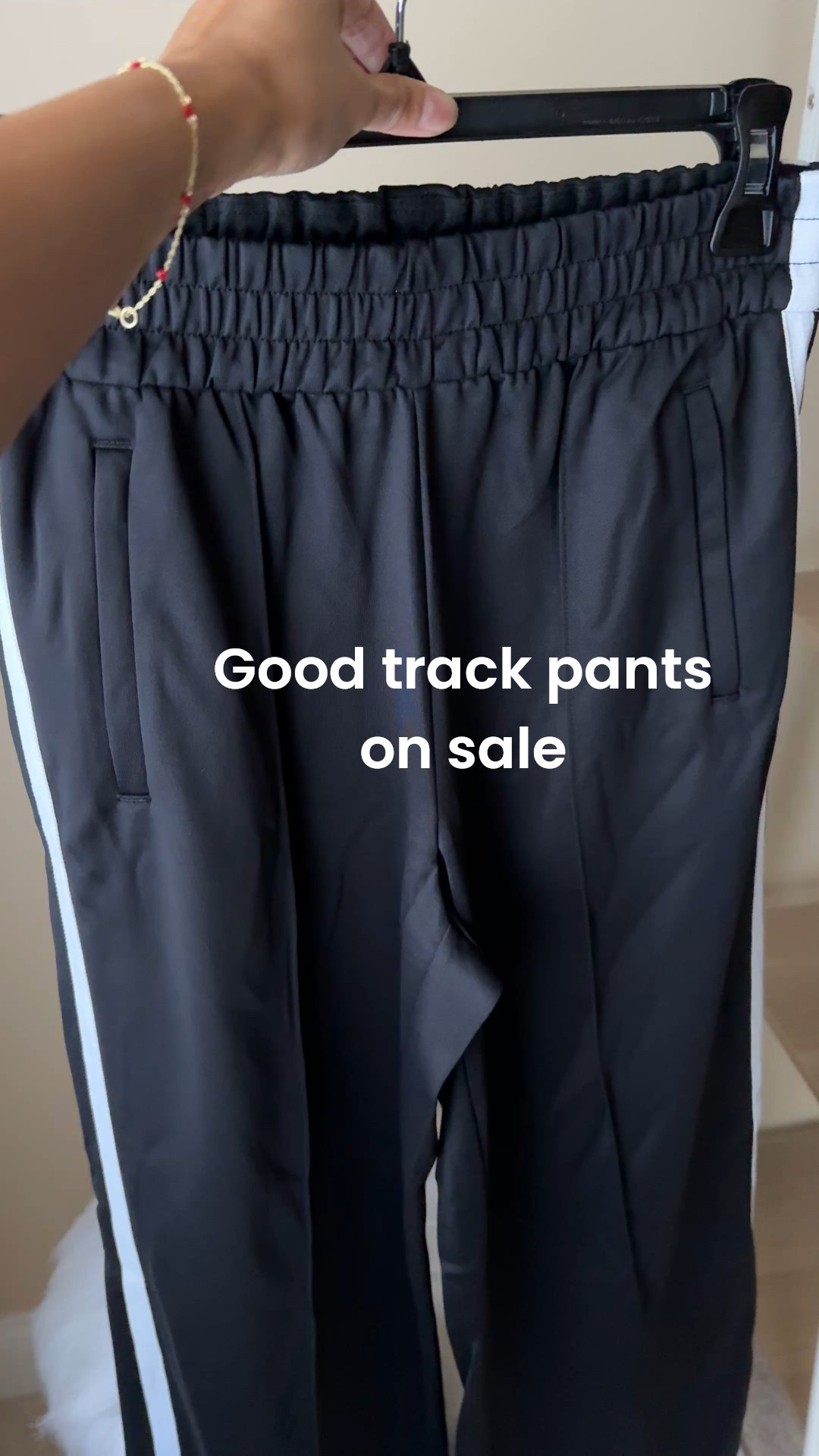 Good track pants on sale for $65, plus additional 30% off. Comes down to around $45. 
I sized down and took petite length at about 5’4. 
Multiple colors available. 


#LTKActive #LTKOver40 #LTKSaleAlert