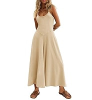 Cicy Bell Womens Casual Wide Leg Jumpsuits Summer Spaghetti Strap Sleeveless Cut Out Loose Long P... | Amazon (US)