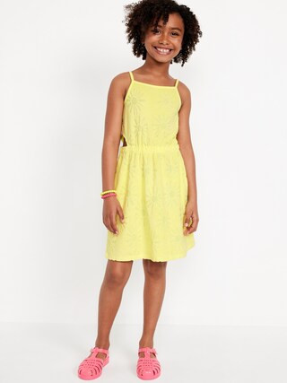 Sleeveless Loop-Terry Side-Cutout Dress for Girls | Old Navy (US)