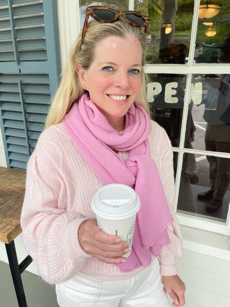 My favorite scarf for all the things! I wore this at my daughter's lacrosse game and then out to lunch. I love it! The color is perfect and it's the softest too. Folds up easily to fit in my purse. Use code CLARKE20 to save 20% off at checkout!🩷

#LTKGiftGuide #LTKStyleTip #LTKSeasonal