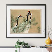 1909 Vintage Crane Print, Japanese Art, Antique Bird Asian Wall Painting Gift | Etsy (US)