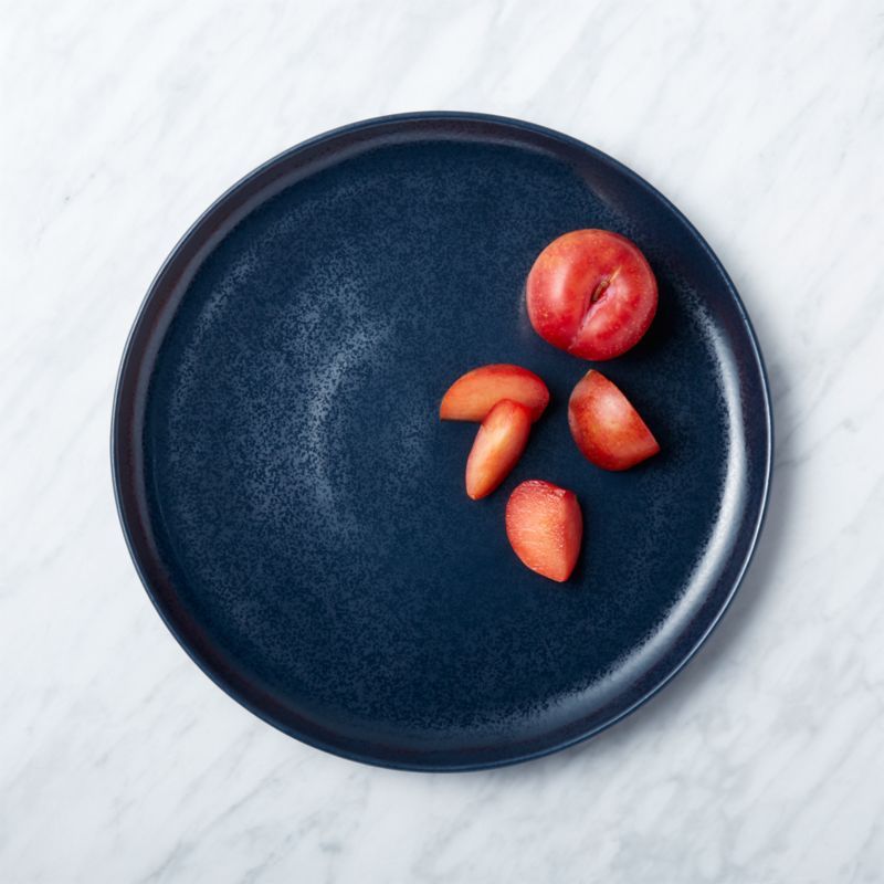 Visto Navy Stoneware Dinner Plate + Reviews | Crate and Barrel | Crate & Barrel