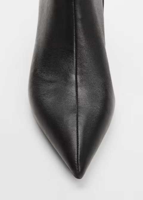 Leather boots with kitten heels | MANGO (US)