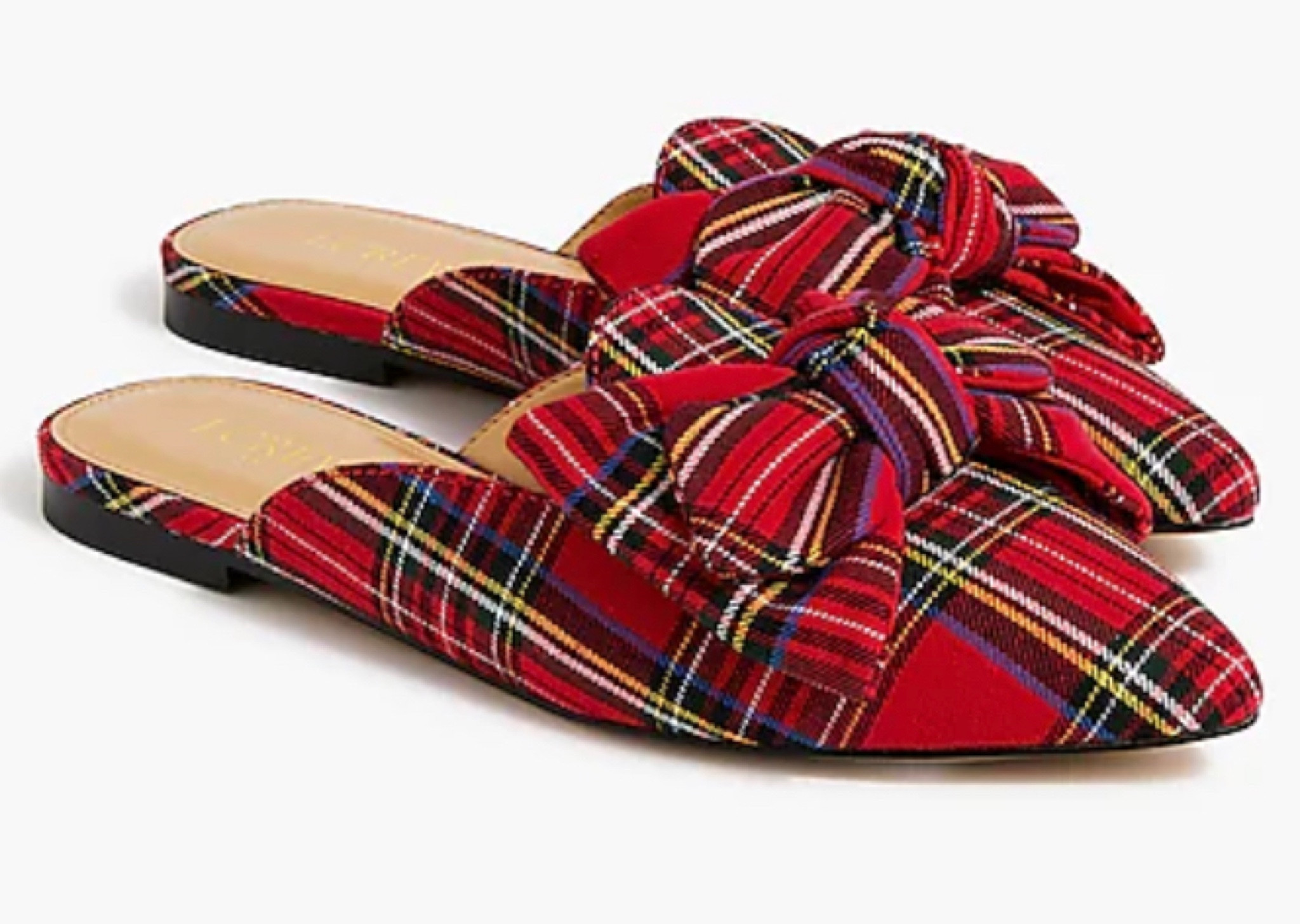 Plaid mules hot sale