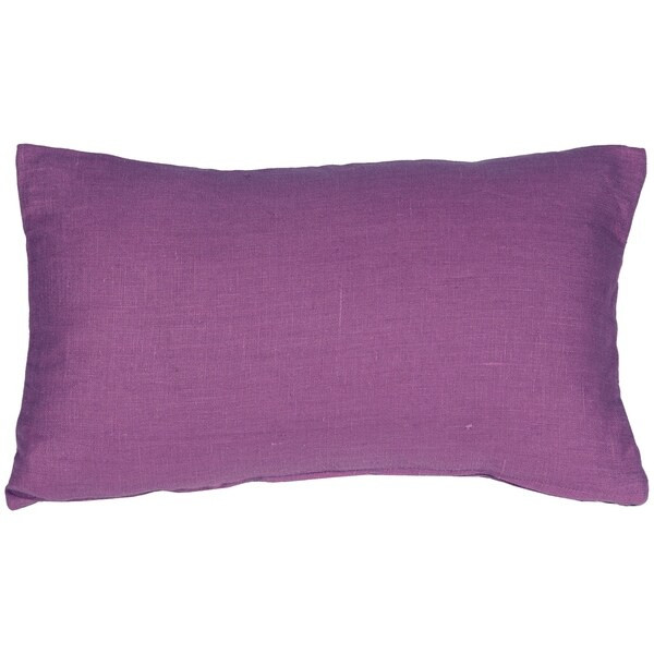 Pillow Decor - Tuscany Linen Purple 12x20 Throw Pillow | Bed Bath & Beyond