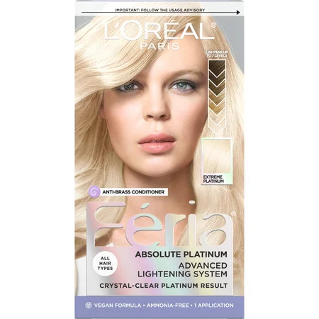 L Oreal Paris Feria Lightening System Hair Color Extreme Platinum 1 Kit | Walmart (US)
