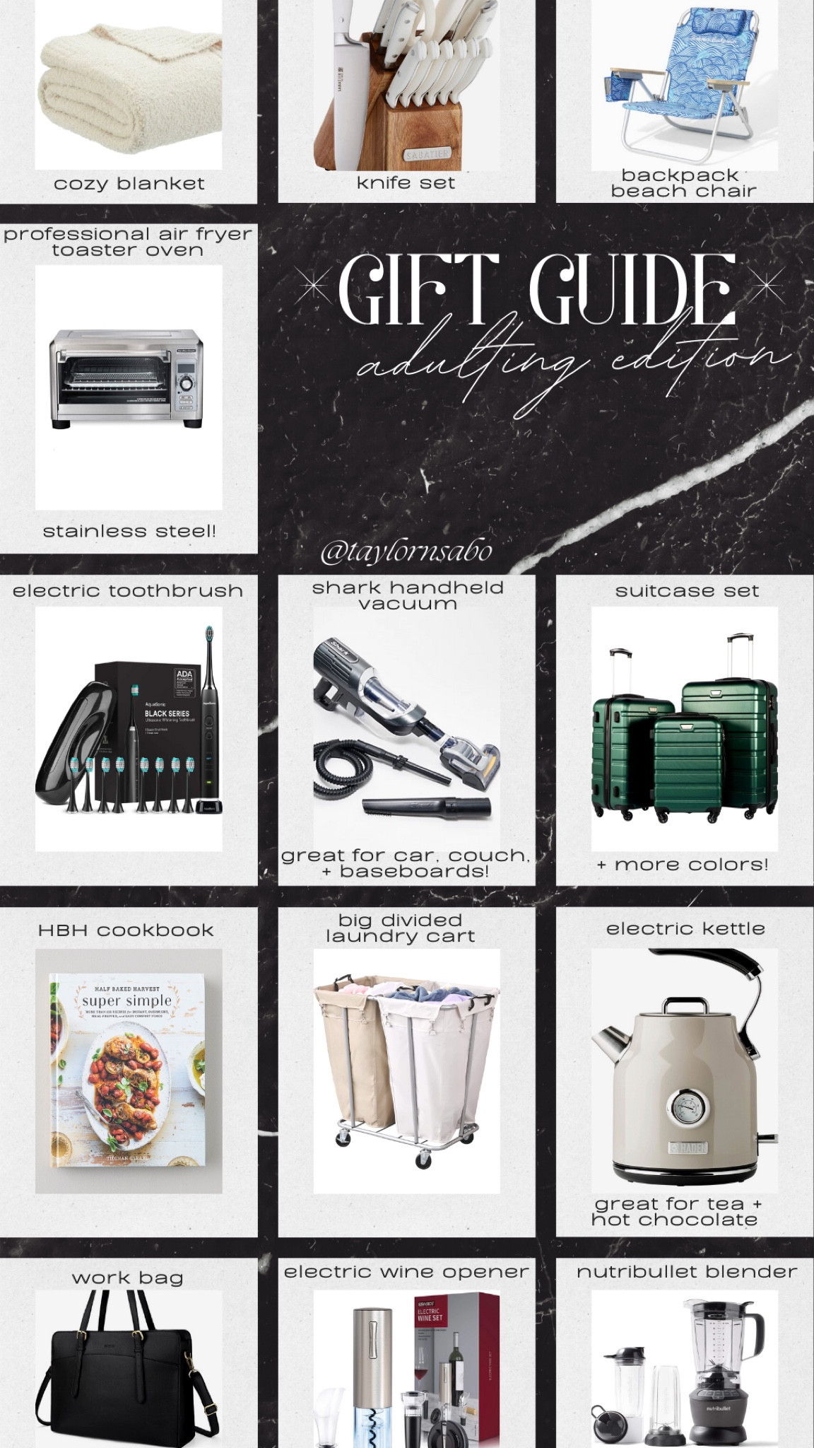 Gift Guide adulting edition! 🧳

#giftguide #adulting #home #travel #cooking #christmas #wishlist 

#LTKHoliday #LTKSeasonal