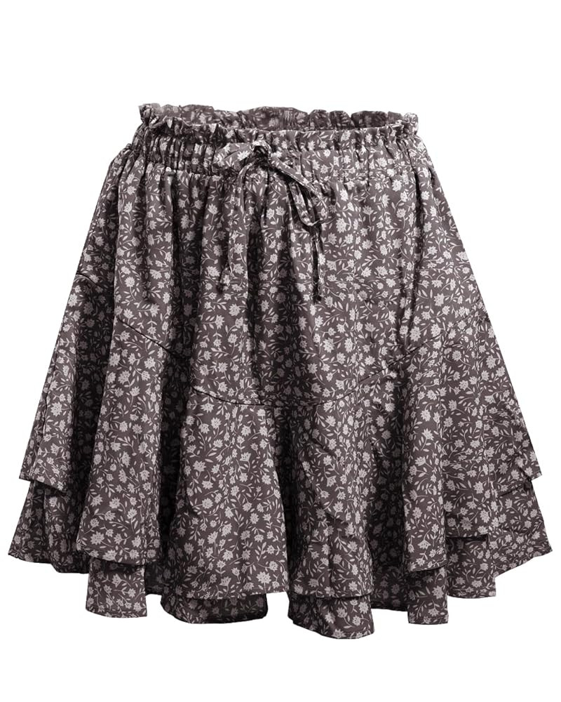 Shorts for Women Casual Flowy Mini Skirts Ruffle Boho Floral Skorts Running Tennis Butterfly Chif... | Amazon (US)
