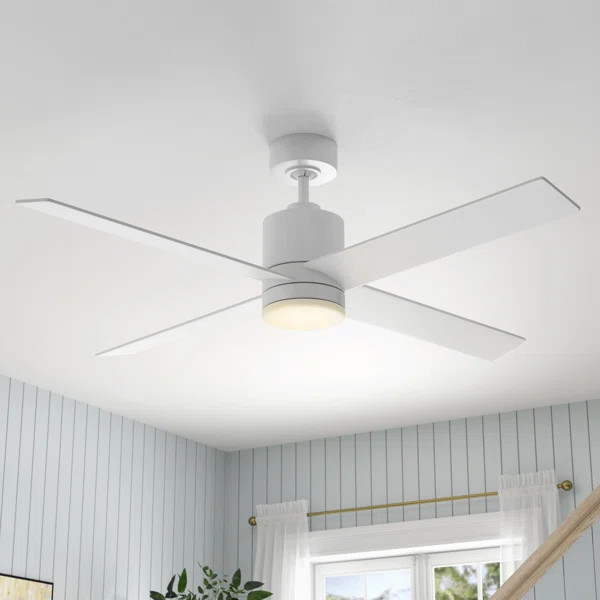 52" Rinke 4 Blade Ceiling Fan with Remote, Light Kit Included | Wayfair North America