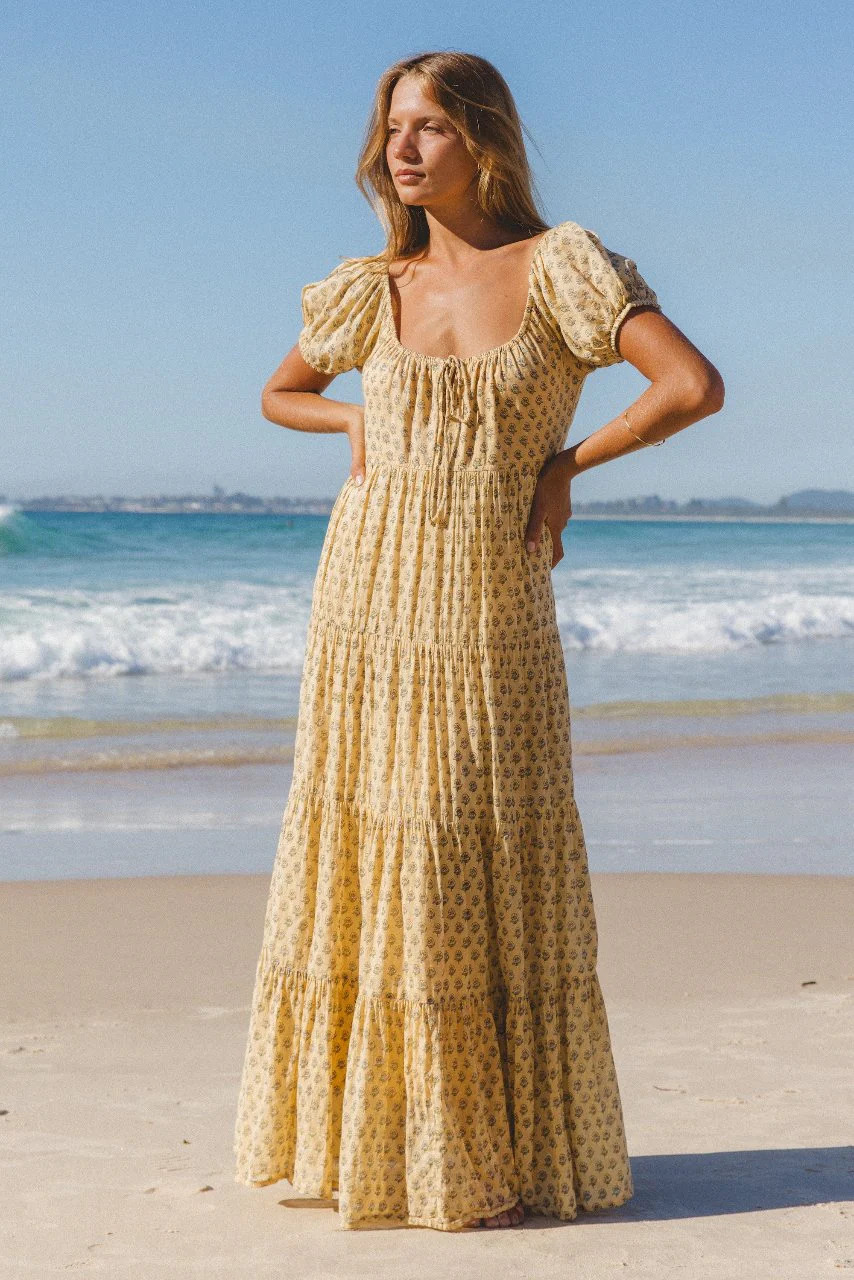 Sita Maxi Dress ~ Daffodil | Daughters of India