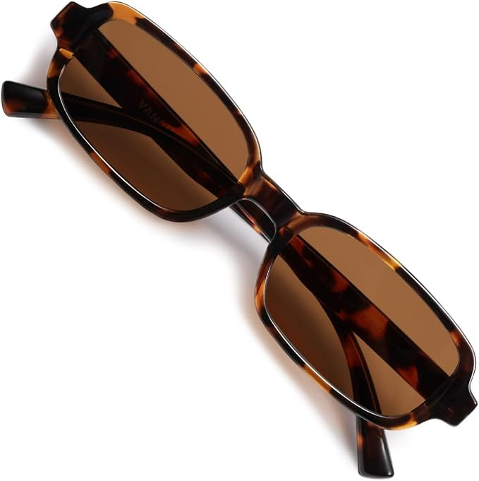 VANLINKER Retro Rectangle Polarized Sunglasses for Women Men Small 90s Style Vintage Trendy Narro... | Amazon (US)