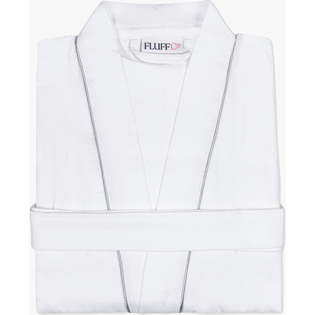 FluffCo | Hotel Comfort Hotel Waffle Robe in White at Nordstrom, Size Large | Nordstrom