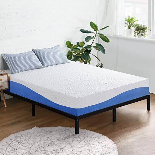 Olee Sleep 10 Inch Gel Infused Layer Top Memory Foam Mattress, King, Blue | Amazon (US)