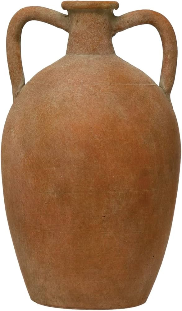 Creative Co-Op Terra-Cotta Handles Urn, 7" L x 7" W x 10" H, Terracotta | Amazon (US)