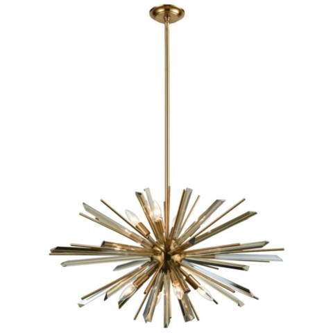 Avenue Lighting Palisades Ave. Collection 8 Light Hanging Chandelier Brass - #547M3 | Lamps Plus | Lamps Plus