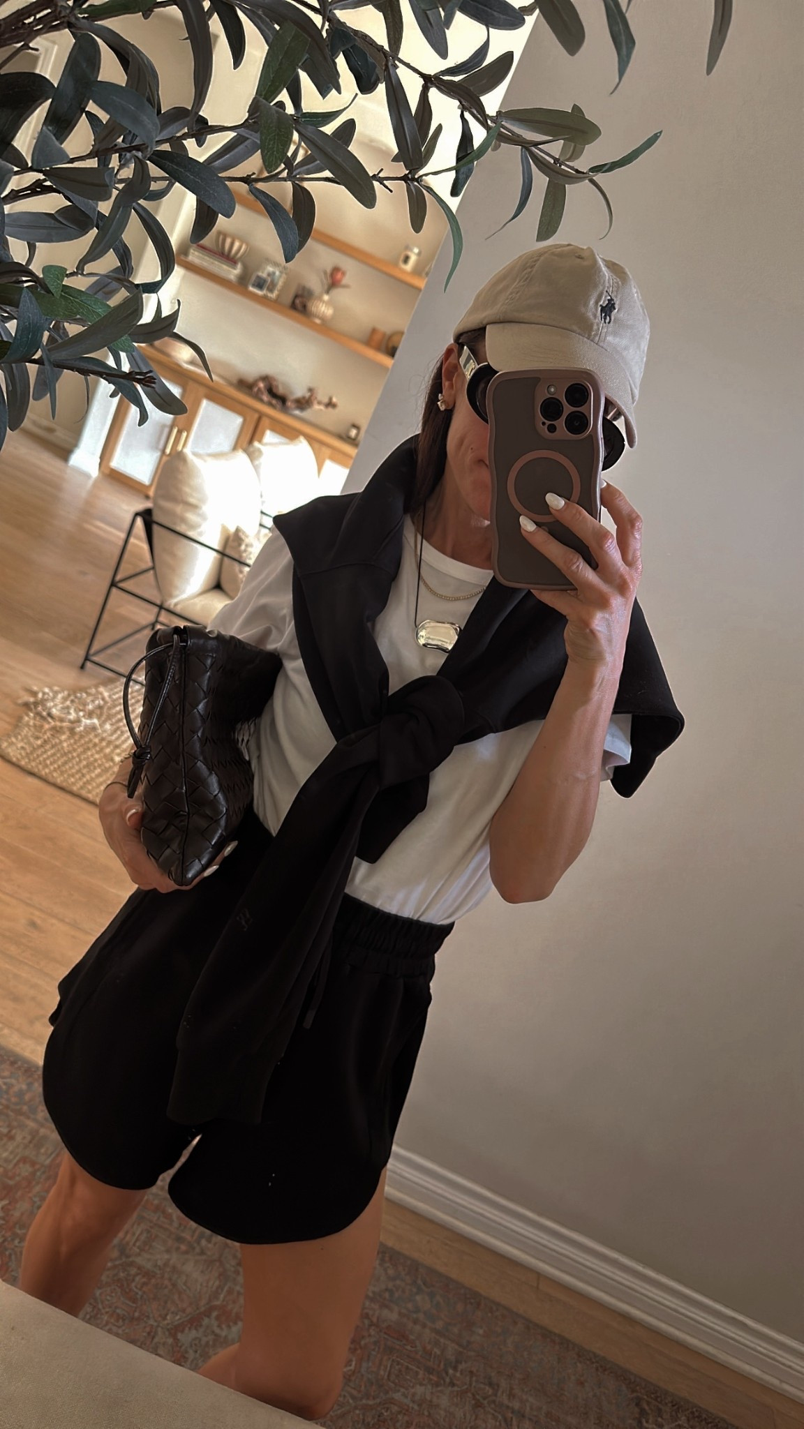 Low lift easy outfit 
Matching casual set + white tee for contrast + cap 

#LTKOver40 #LTKPetite