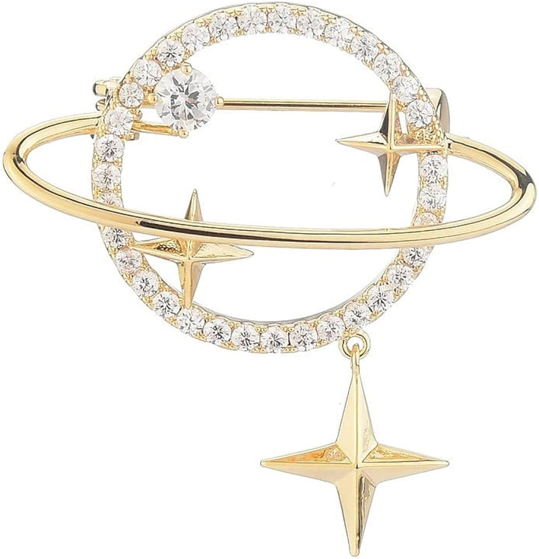 EMEGCY Rhinestone Brooch for Women Crystal Brooch Lapel Pin Clothing Accessory Fashion Jewelry Gi... | Amazon (US)