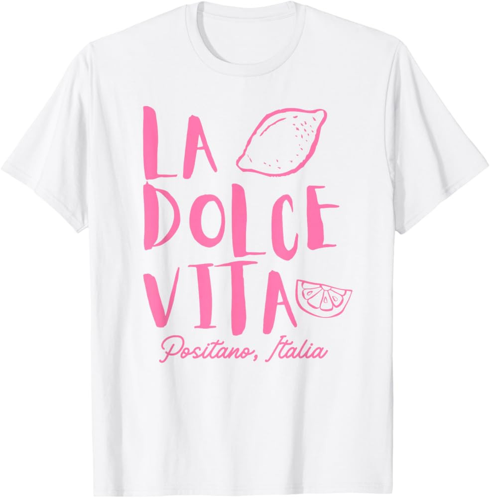 Limoncello la dolce vita Positano Italia lemon T-Shirt | Amazon (US)