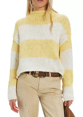 Free People Women's Opal Rollneck Knit Stripe Sweater | Belk