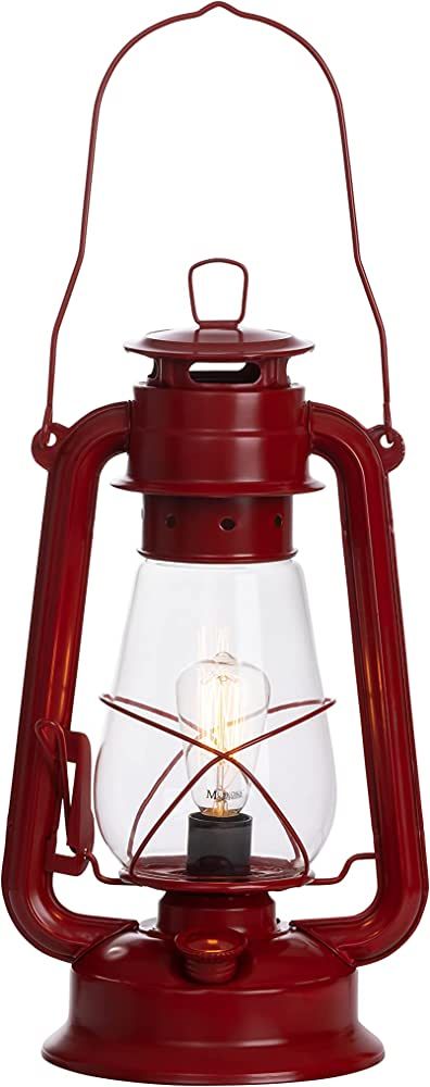 Dimmable Electric Lantern Table Lamp with line Cord dimmer and Edison Style Vintage Bulb-Rustic R... | Amazon (US)