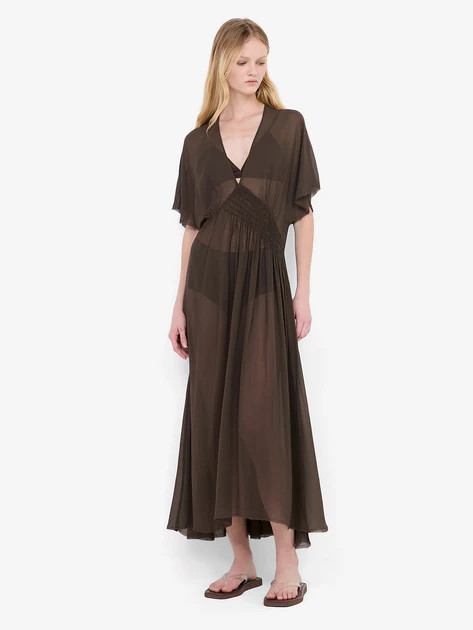 CASCADE MAXI DRESS - DARK CHOCOLATE | Bec & Bridge (Global)