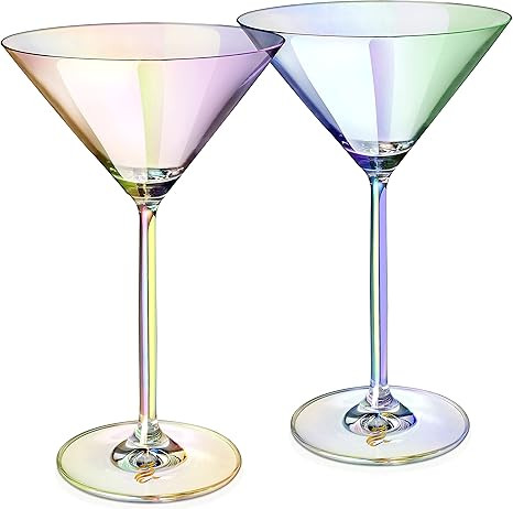 Dragon Glassware Martini Glasses, Iridescent Crystal Cocktail Glasses, Premium Packaging for Gift... | Amazon (US)