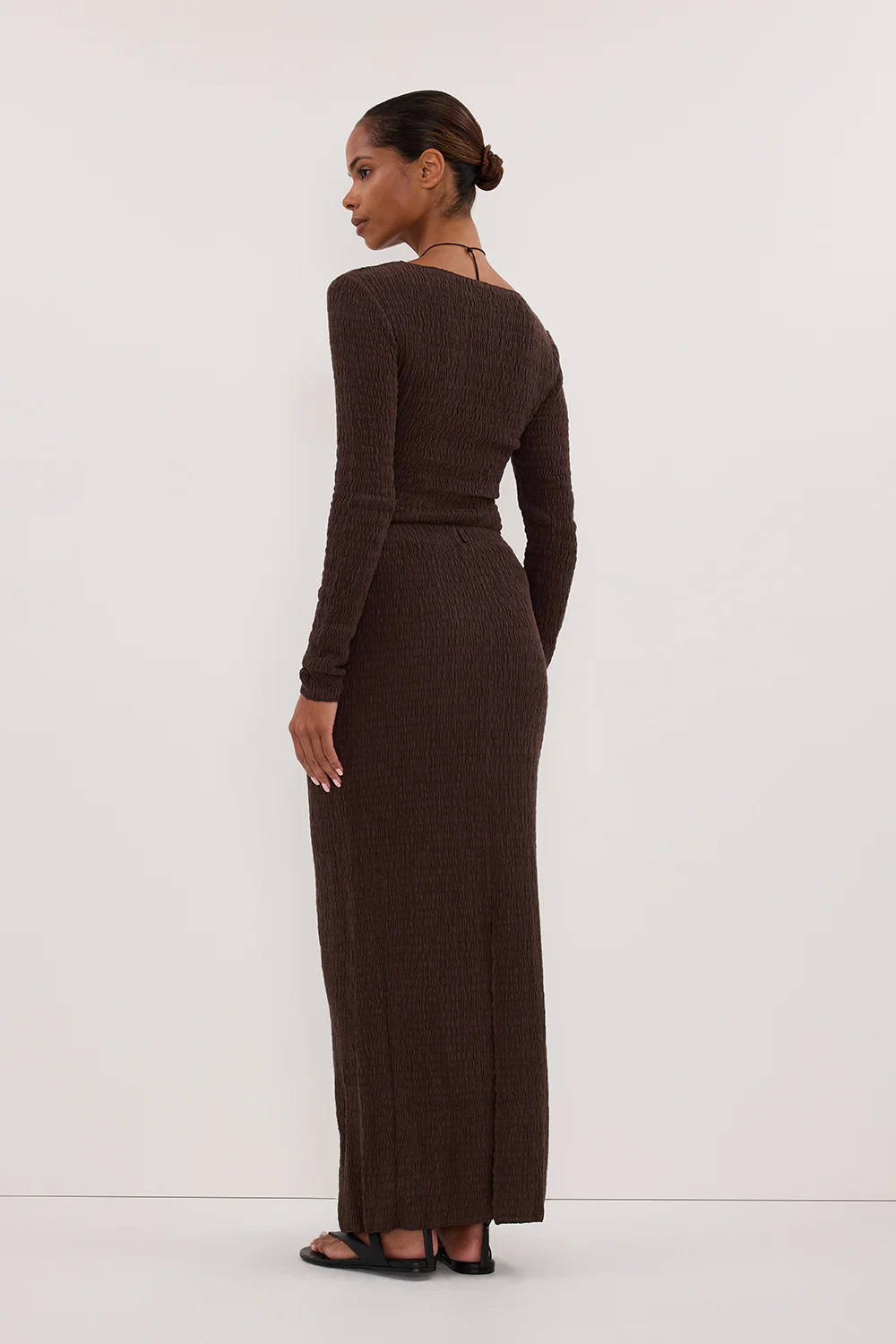 MELISSA CHOCOLATE MIDI SKIRT | DISSH