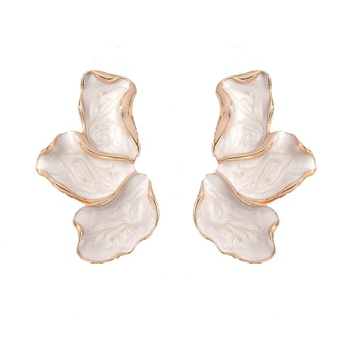 Irregular Flower Earrings for Women Petal Dangle Earrings Large Flower Earrings Trendy Statement ... | Amazon (US)