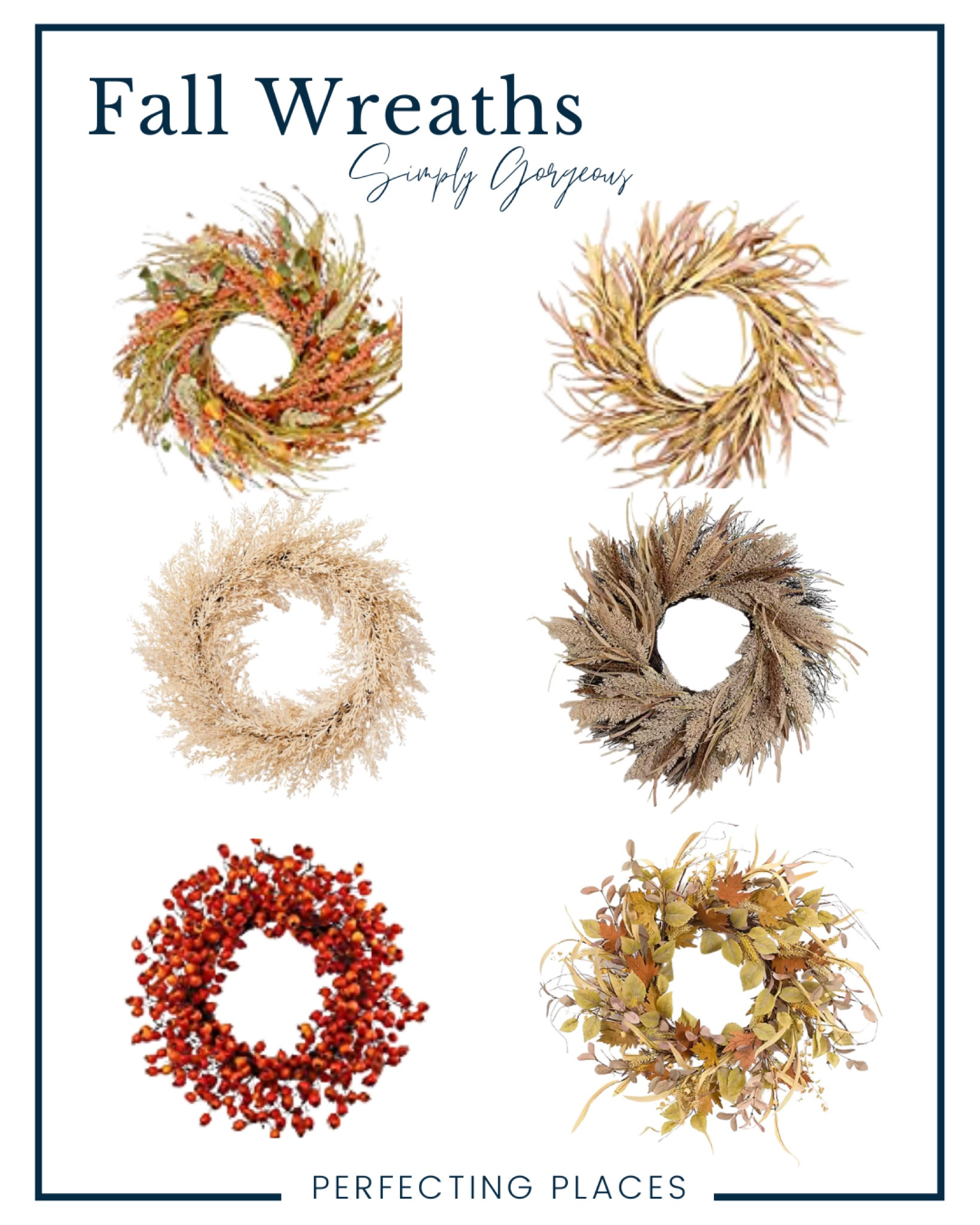 These pretty fall wreaths are simply gorgeous for a natural look for your front door for fall. Add pretty fall color to your front porch.

#LTKhome #LTKSeasonal