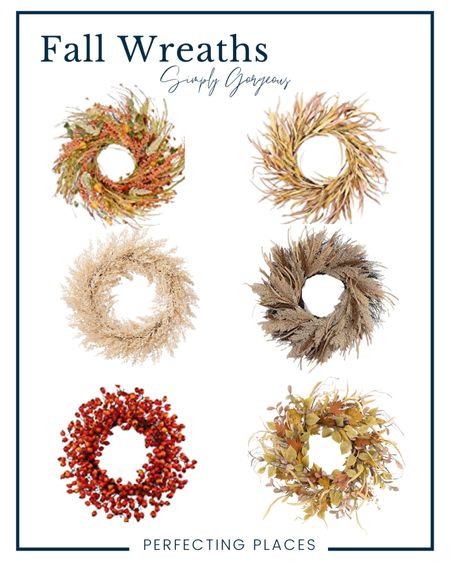 These pretty fall wreaths are simply gorgeous for a natural look for your front door for fall. Add pretty fall color to your front porch.

#LTKhome #LTKSeasonal