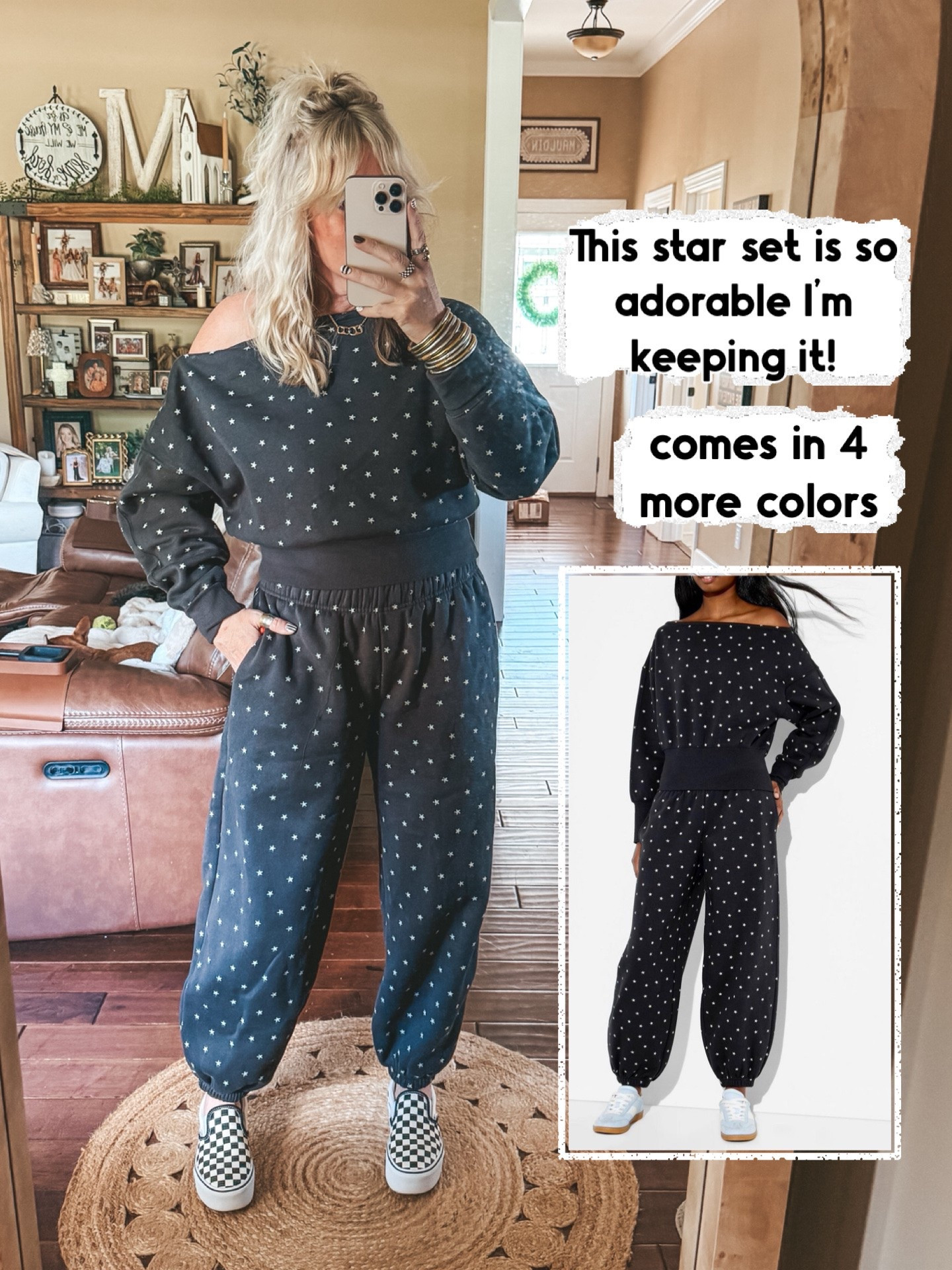 This set is adorable, I love the star print! 
I’m wearing a medium in this set. The

#LTKootd #LTKOver40