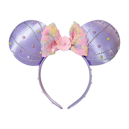 Disney Collection Girls Pearl Minnie Mouse Ears Headband, One Size, Purple | JCPenney