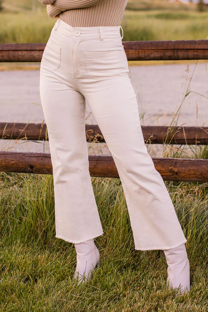 Lois Natural Wide Leg Pants | Shop Priceless