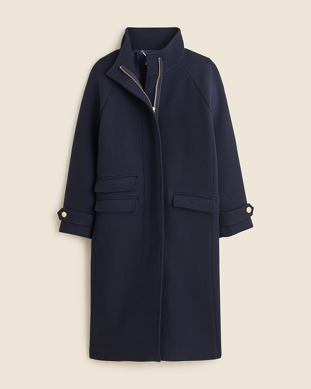 Long Toscana coat in Italian stadium-cloth wool blend | J. Crew US