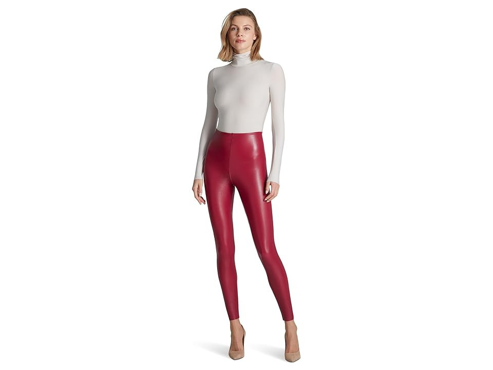 Commando Faux Leather Legging Women's Dress Pants Raspberry : LG (12-14), Elastane/Faux Leather/Leather | Zappos