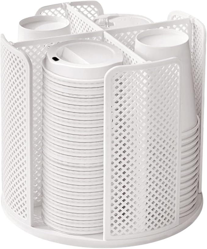 Organizador de tazas y tapas, dispensador de tazas, organizador de tazas de café, soporte girato... | Amazon (US)