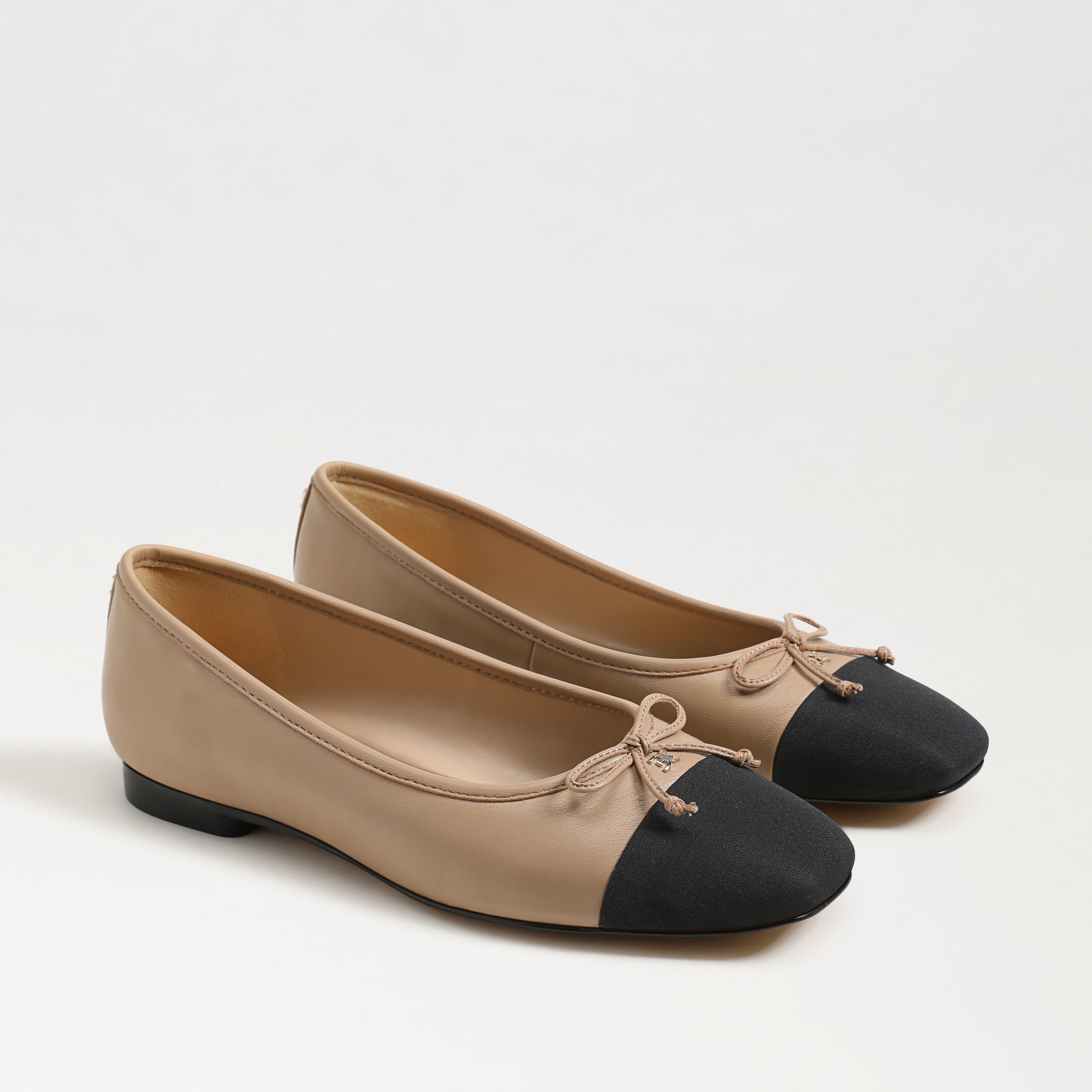 Sam Edelman Marley Ballet Flat Soft Beige/Black Leather 8.5 | Sam Edelman CA