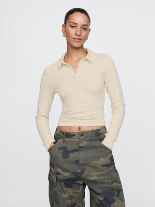 Modern Cropped Polo Shirt | Gap (US)