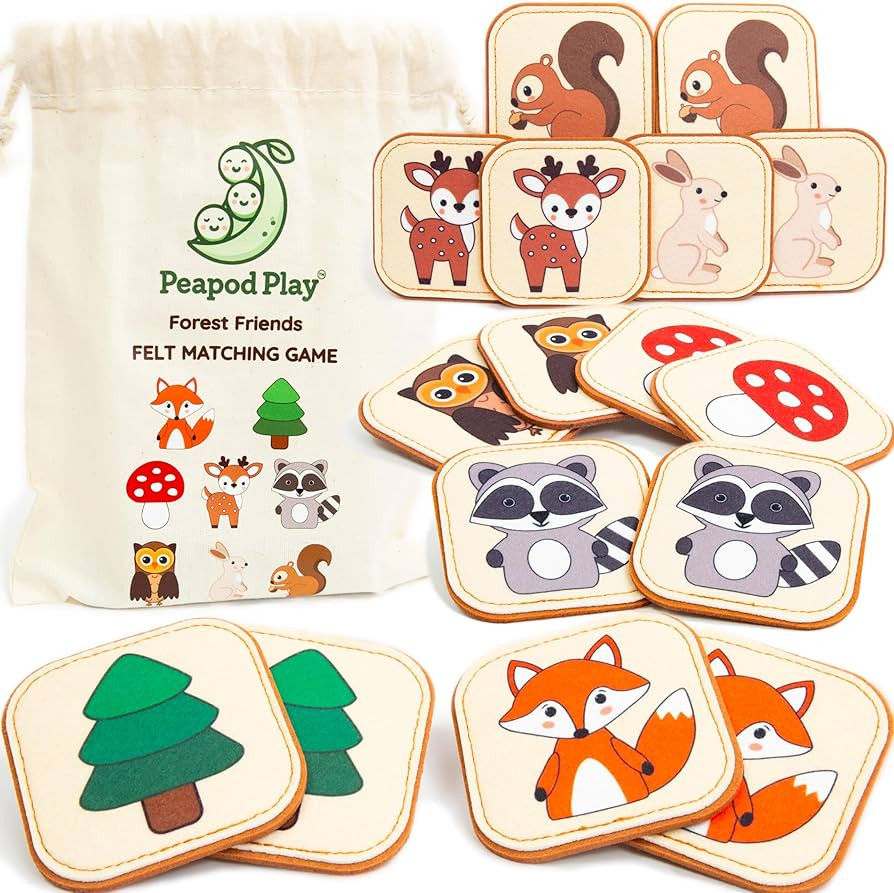 Felt Matching Game for Ages 2–4 – Soft and Safe for Ages 1+ – Montessori Memory Game – Se... | Amazon (US)