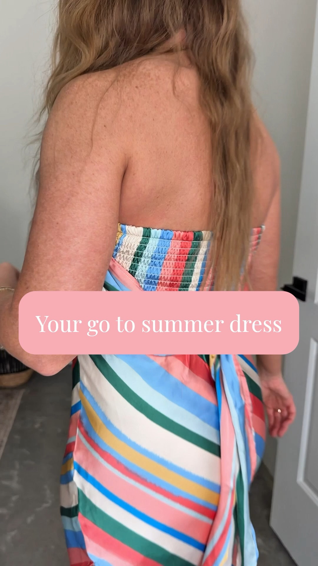 Your go to summer dress! Love the colors of this satin strapless dress. Wearing a size Small. 
Use code  AMY20APRIL for discount ✨ 

resort wear// beach dress// vacay look // resort fashion// summer dress//

#LTKootd