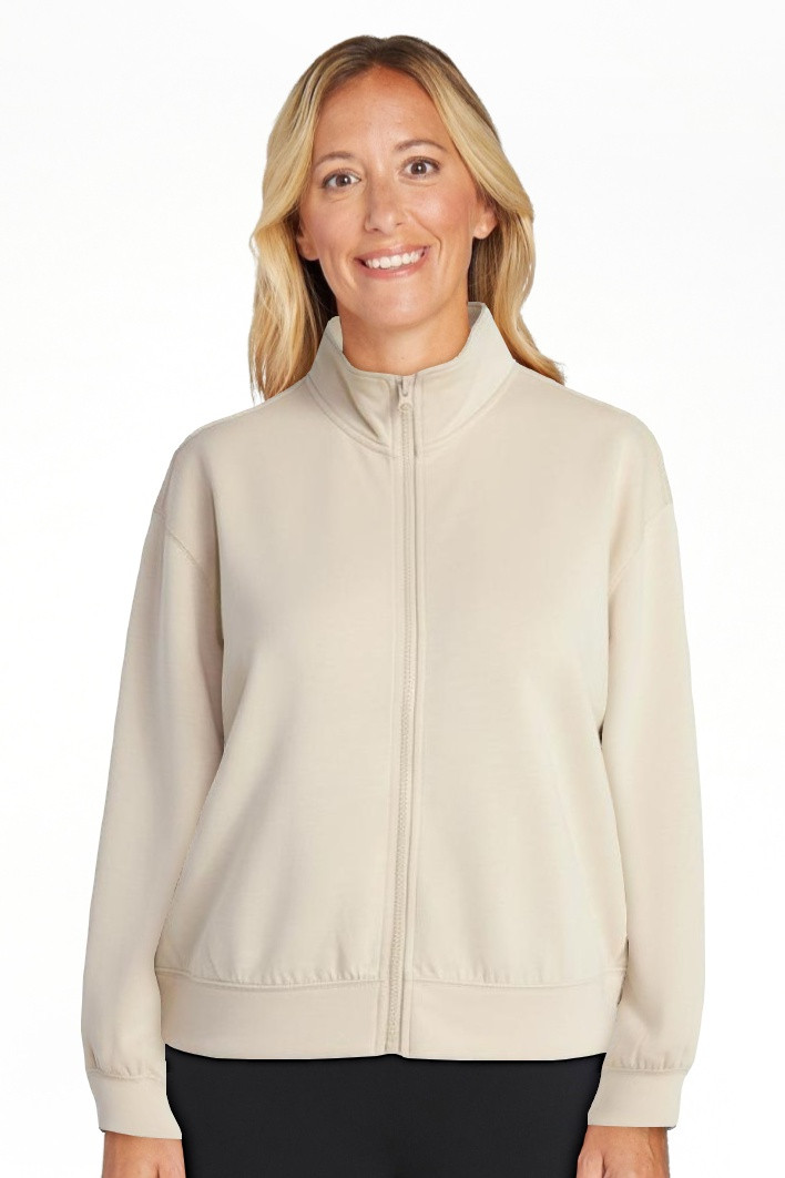 Terra & Sky Women's Plus Size Zip Up Scuba Knit Layering Top, Sizes 0X-5X | Walmart (US)