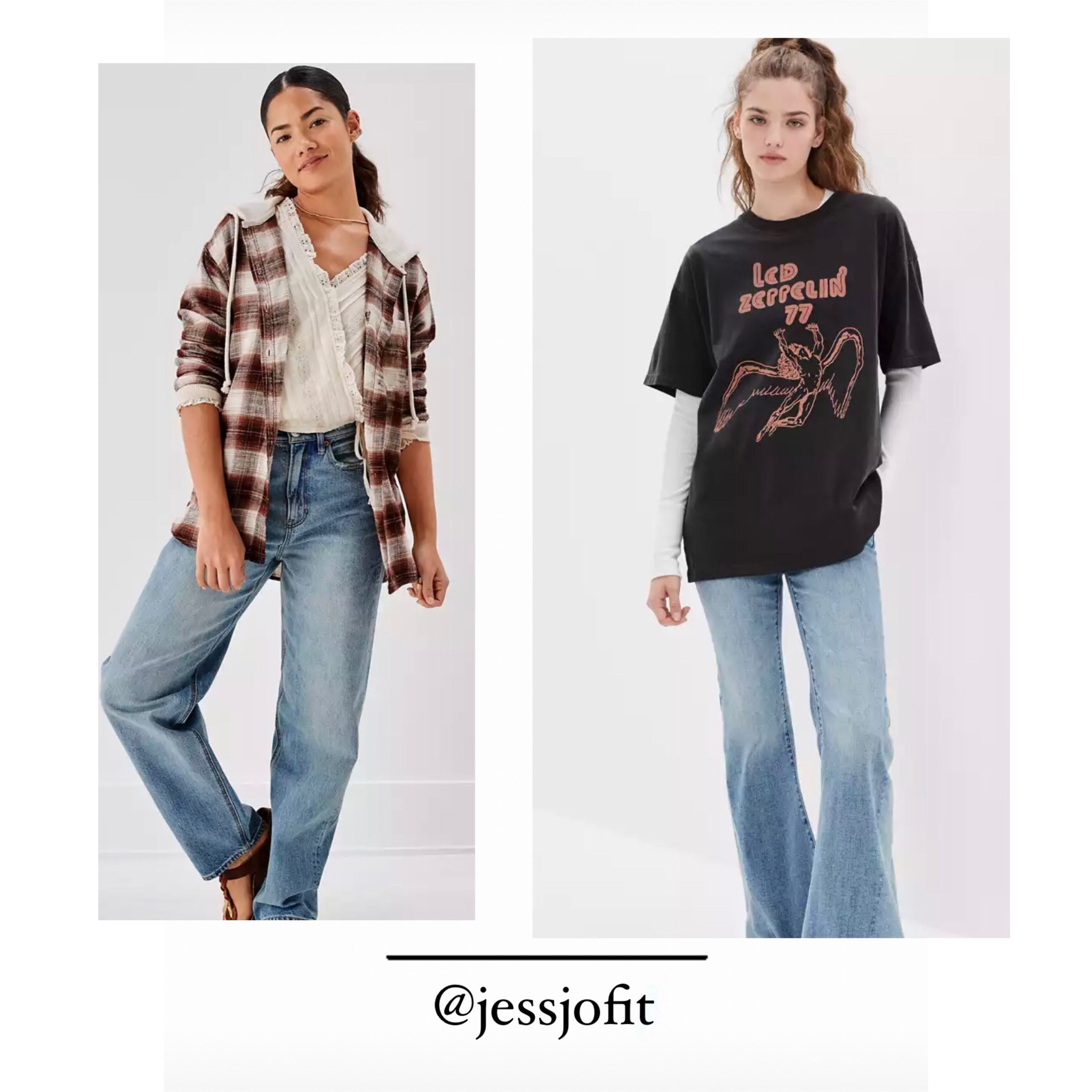 Fall looks from American Eagle. Plaid flannel and graphic tee. 

#americaneagle #flannel #graphictee 

#LTKunder100 #LTKSeasonal #LTKsalealert