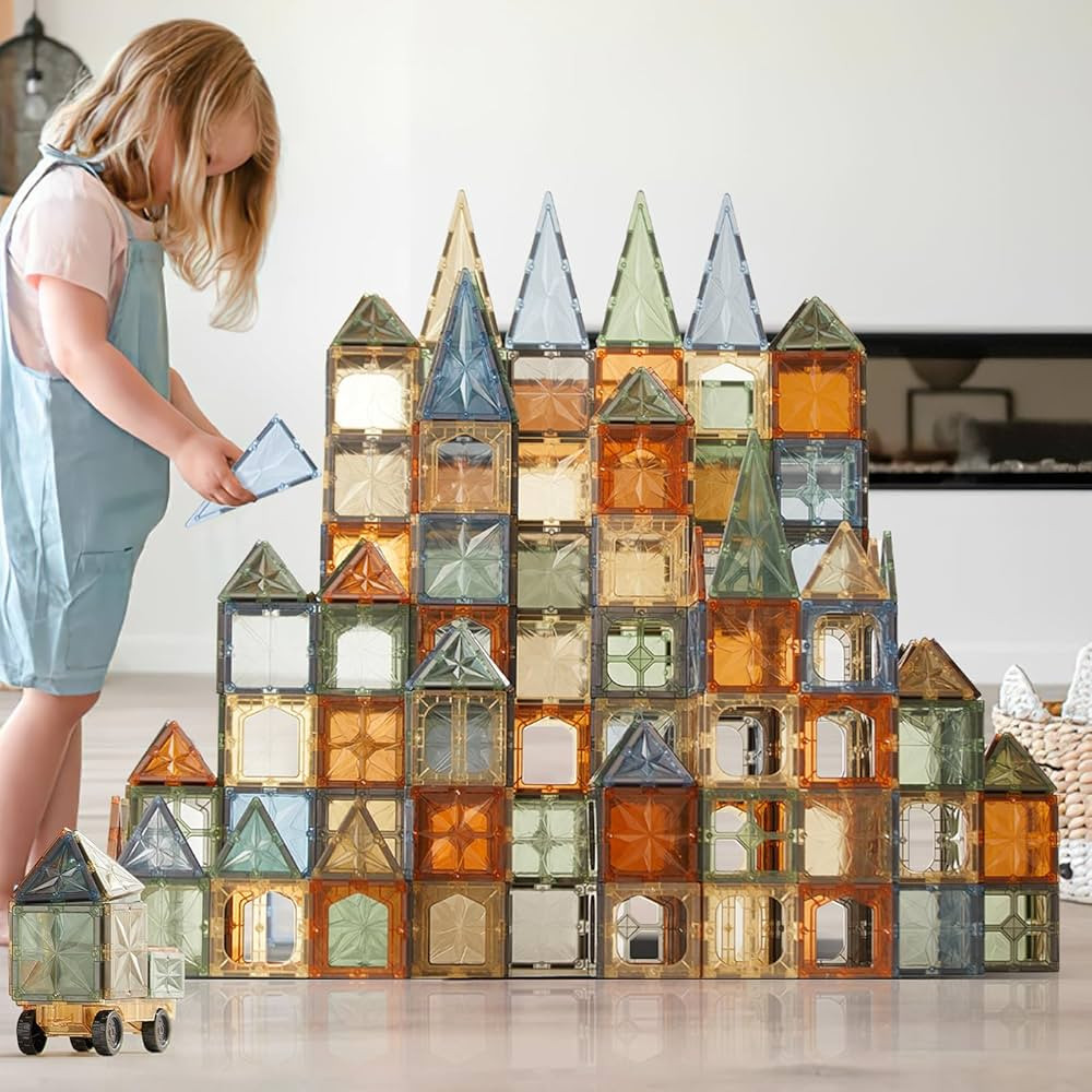 Fodoss Magnetic Tiles,102pcs Innovative 3D Magnetic Tiles Set,Magnet Building Toys for Kids,STEM ... | Amazon (US)