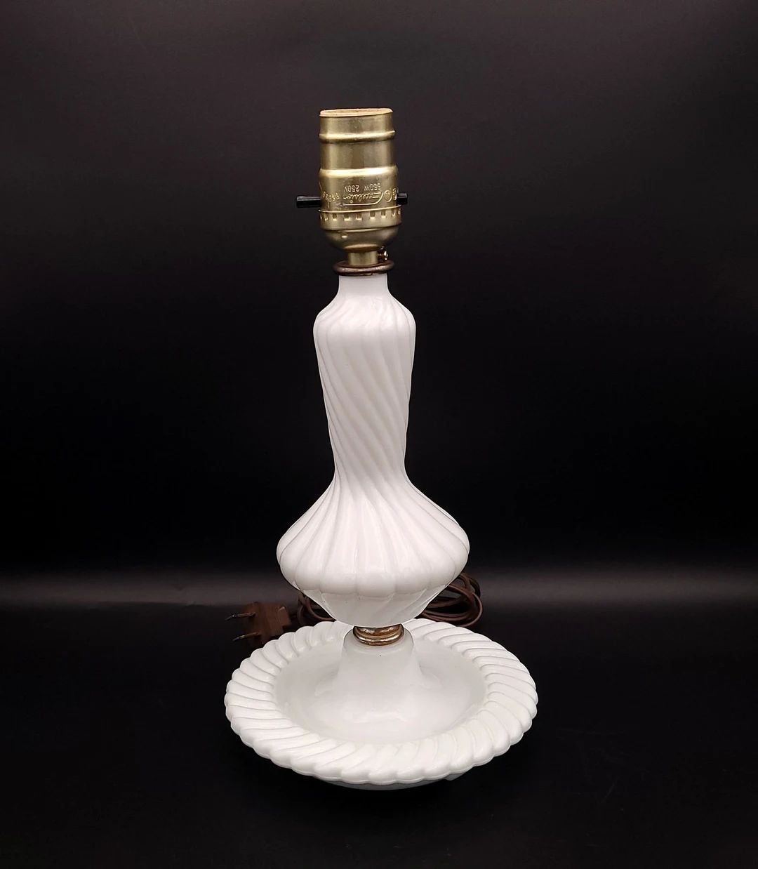 Vintage Milk Glass Table Lamp | Etsy (US)
