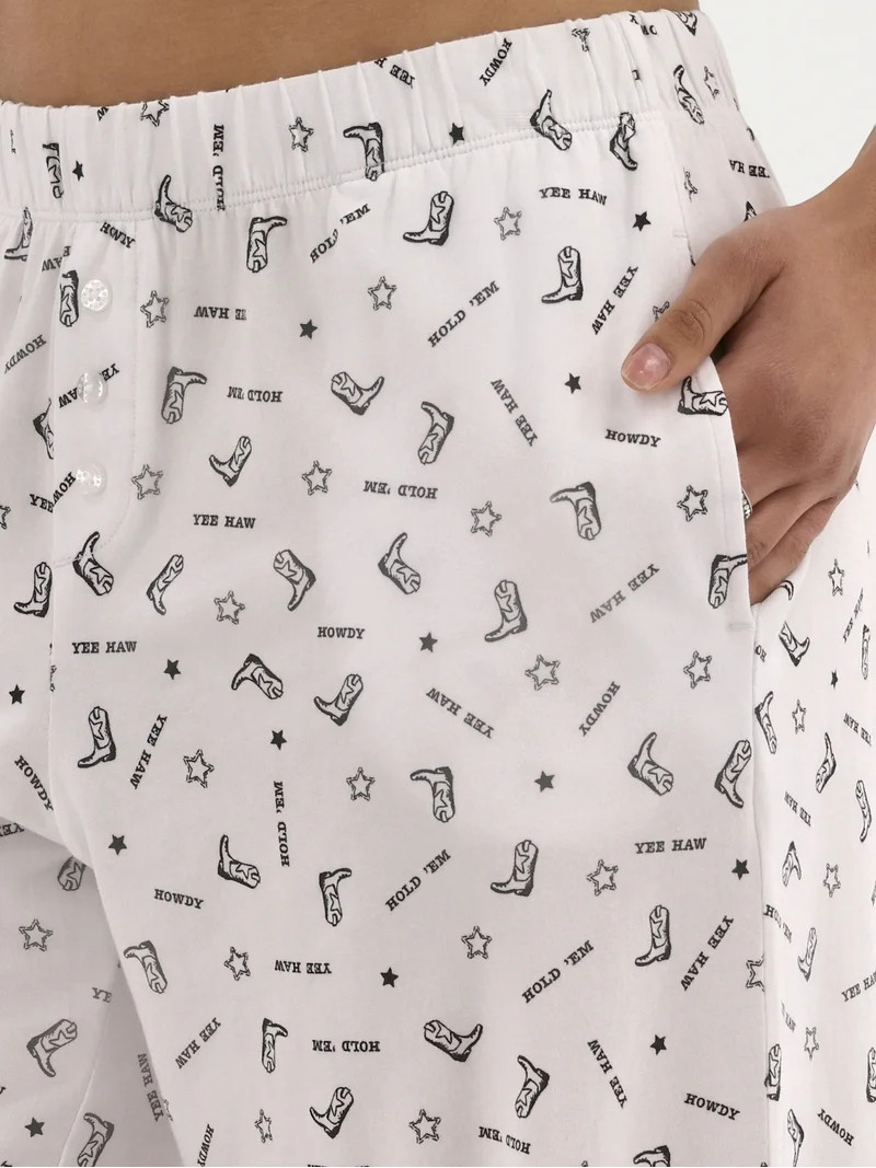 No Boundaries Jersey Sleep Pants, 30” Inseam, Women’s | Walmart (US)