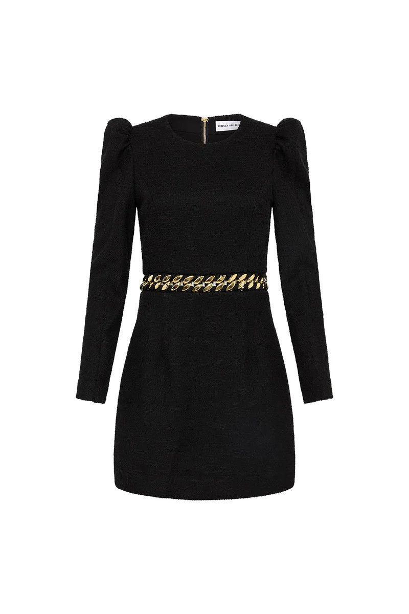 Rebecca Vallance - Carine Long Sleeve Mini Dress Black | Rebecca Vallance (Global)