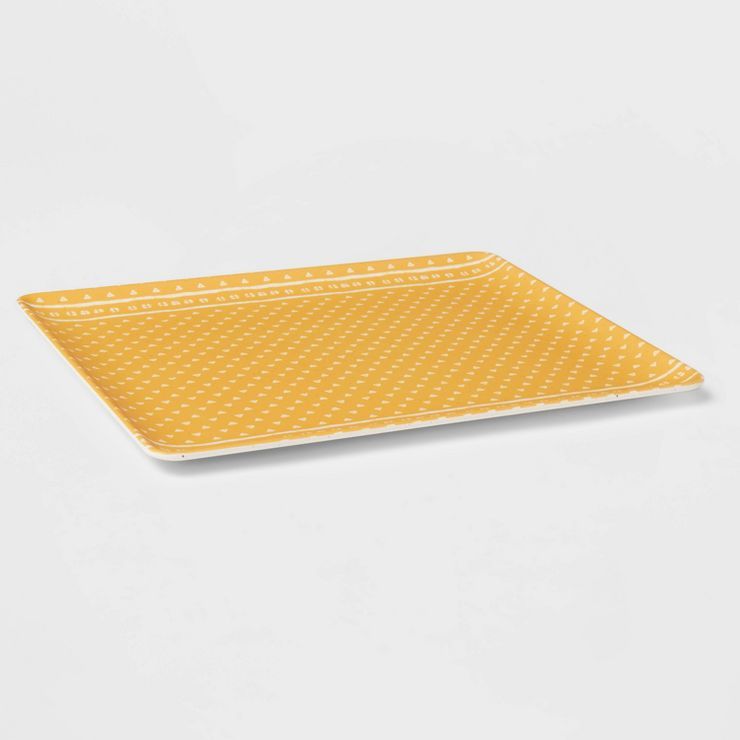 14" x 10" Bamboo and Melamine Serving Platter Yellow - Threshold™ | Target