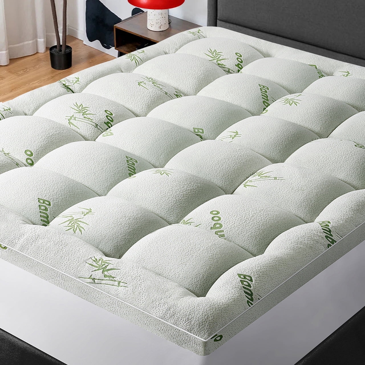 Mattress Topper Queen Size Bed,Bamboo Extra Thick Mattress Pad Cover Soft Plush Noiseless Down Al... | Walmart (US)